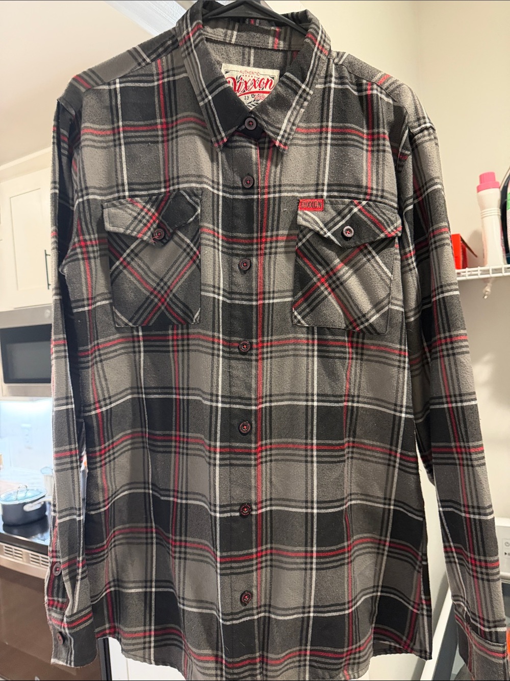 DIXXON Flannel Co. The Heritage Plaid Flannel Shirt with Red Accents XL